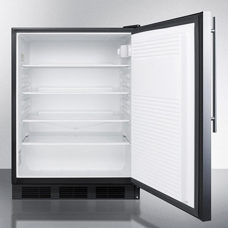 SUMMIT APPLIANCE DIV. Summit-Built-In Undercounter All-Refrigerator, Black, 32"H For ADA Counters FF7BKBISSHVADA